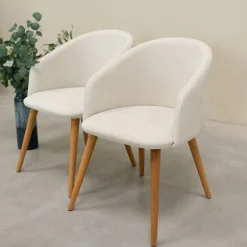 Chaise en bois massif de chêne Ana, revêtement - VESKOR