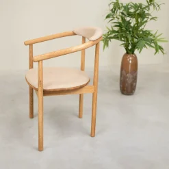 Chaise en bois massif de chêne Lord, revêtement - Lot de 2 ou 4 chaises - NordicStory