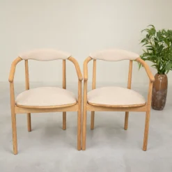 Chaise en bois massif de chêne Lord, revêtement - Lot de 2 ou 4 chaises - NordicStory