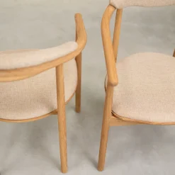 Chaise en bois massif de chêne Lord, revêtement - Lot de 2 ou 4 chaises - NordicStory