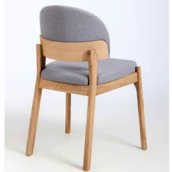 Chaise en bois massif de chêne Astrid, revêtement - Lot de 2 ou 4 chaises - VESKOR