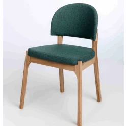 Chaise en bois massif de chêne Astrid, revêtement - Lot de 2 ou 4 chaises - VESKOR