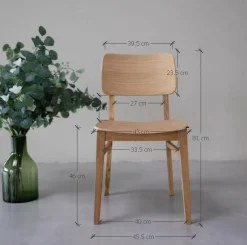 Chaise en bois massif de chêne Kodama - Lot de 2 ou 4 chaises - VESKOR