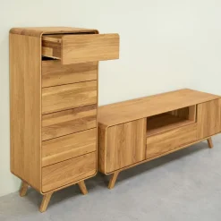 Chiffonnier en bois massif de chêne Genève 1 - NordicStory