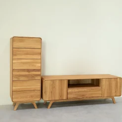 Chiffonnier en bois massif de chêne Genève 1 - NordicStory