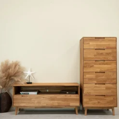 Chiffonnier en bois massif de chêne Escandi 6 - NordicStory