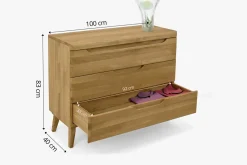 Commode en bois massif de chêne Milan - NordicStory