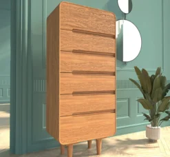 Commode en bois massif de chêne AMANDI 6 - VESKOR