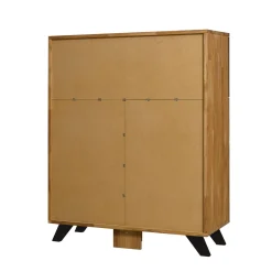 Commode vitrée en bois massif de chêne Moritz 1 - NordicStory