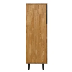 Commode vitrée en bois massif de chêne Moritz 1 - NordicStory