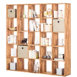 Etagère bibliothèque en bois massif de chêne Régal 5x5 - NordicStory