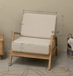 Fauteuil en bois massif de chêne Suède - VESKOR