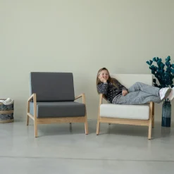 Fauteuil en bois massif de chêne Suède - VESKOR