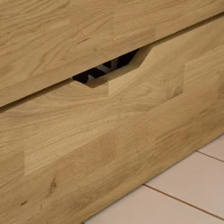 Lit avec rangement en bois massif de chêne Sofia - NordicStory