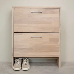 Meuble à chaussures en bois massif de chêne Arizona - NordicStory