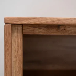 Meuble à chaussures en bois massif de chêne Pola - NordicStory