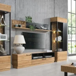 Meuble TV en bois de chêne Mozaik 25 - LoftStory