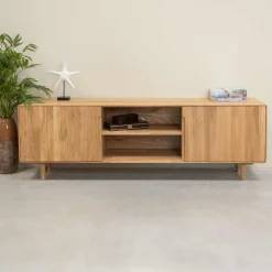 Meuble TV en bois massif de chêne AMANDI - VESKOR