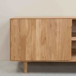 Meuble TV en bois massif de chêne AMANDI - VESKOR