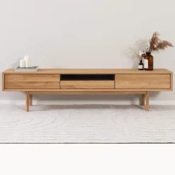 Meuble TV en bois massif de chêne Kodama - VESKOR