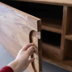 Meuble TV en bois massif de chêne Déo - VESKOR