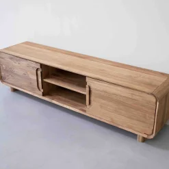 Meuble TV en bois massif de chêne Déo - VESKOR