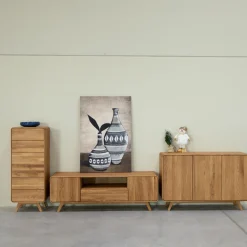 Meuble TV en bois massif de chêne Genève 2 - NordicStory