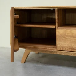 Meuble TV en bois massif de chêne Genève 2 - NordicStory