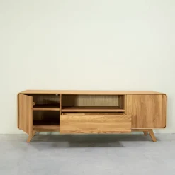 Meuble TV en bois massif de chêne Genève 2 - NordicStory