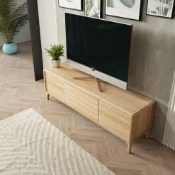 Meuble TV en bois massif de chêne Oxford - NordicStory