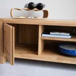 Meuble TV en bois massif de chêne Balder - VESKOR