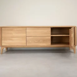 Meuble TV en bois massif de chêne Oxford 3.2.2 - NordicStory