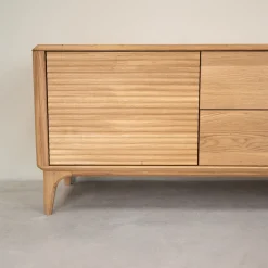 Meuble TV en bois massif de chêne Oxford 3.2.2 - NordicStory