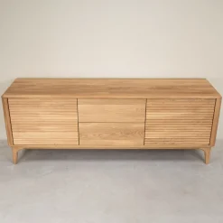 Meuble TV en bois massif de chêne Oxford 3.2.2 - NordicStory