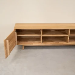 Meuble TV en bois massif de chêne Escandi Atelier - NordicStory