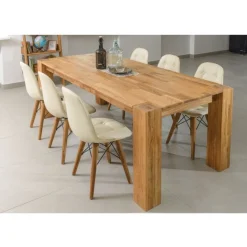 Table à manger en bois massif de chêne Mauritz 3 - NordicStory