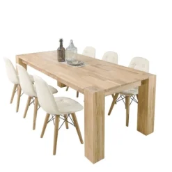 Table à manger en bois massif de chêne Mauritz 3 - NordicStory
