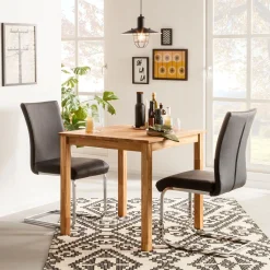 Table à manger en bois massif de chêne Lemsiwood - NordicStory