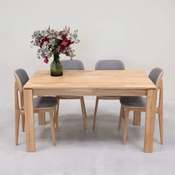 Table à manger en bois massif de chêne Krona - NordicStory