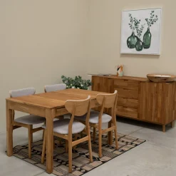 Table à manger extensible en bois massif de chêne Marsi - NordicStory