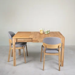 Table à manger extensible en bois massif de chêne Marsi - NordicStory