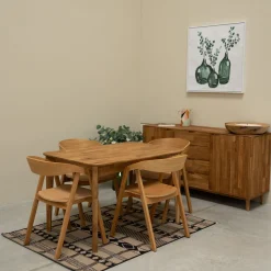 Table à manger extensible en bois massif de chêne France - NordicStory