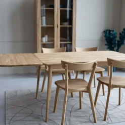Table à manger extensible en bois massif de chêne Malmo 2 - VESKOR