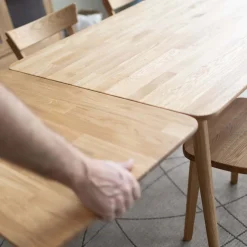 Table à manger extensible en bois massif de chêne Malmo 2 - VESKOR