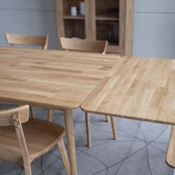 Table à manger extensible en bois massif de chêne Malmo 2 - VESKOR