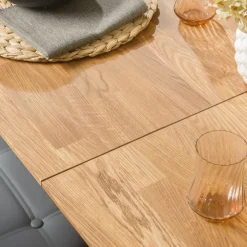 Table à manger extensible en bois massif de chêne Harold - NordicStory
