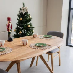 Table à manger extensible en bois massif de chêne Carmen - NordicStory