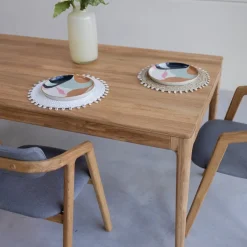 Table à manger extensible en bois massif de chêne Bergamo - NordicStory