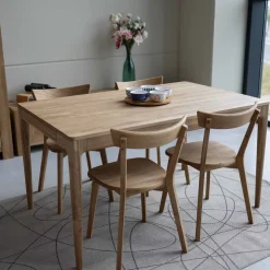 Table à manger extensible en bois massif de chêne Bergamo - NordicStory