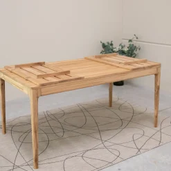Table à manger extensible en bois massif de chêne Bergamo - NordicStory